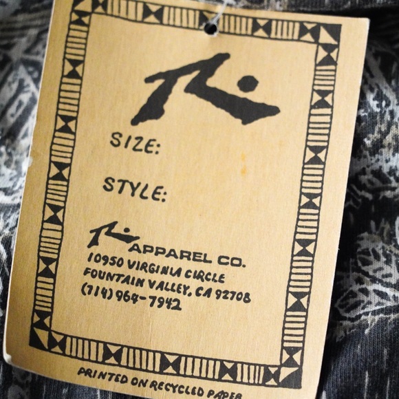 Rusty Vintage RARE NWT Surf Tee Gray Size L 90’s - Picture 10 of 10